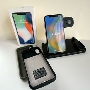 Apple iPhone X Silver 64GB Unlocked Very Good Condition With Extras